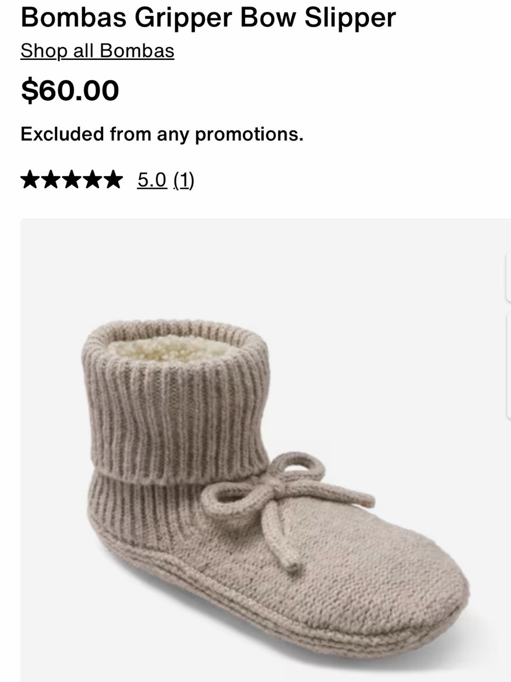 Bombas Gripper Bow Slipper